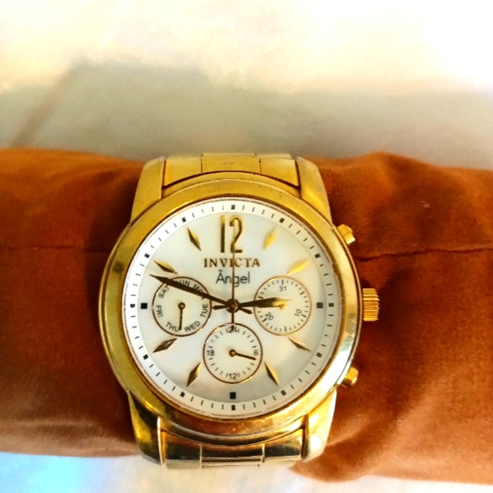 Invicta Gold tone Angel swiss Quartz women's watch